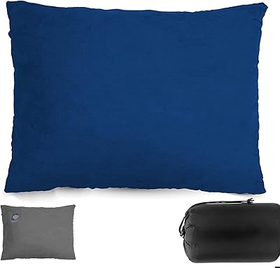 Oreiller de camping de voyage en mousse à mémoire de forme compressible