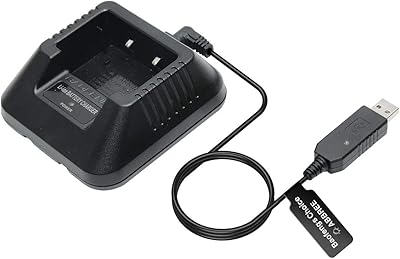 Chargeur de câble usb avec voyant lumineux pour radio portable baofeng uv-5r dm-5r