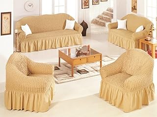 Ensemble de housses de canapé extensibles turques 7 places fabien (3211) taille unique