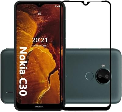 Protecteur d'écran en verre trempé pour nokia c30 [couverture full hd] [facile à