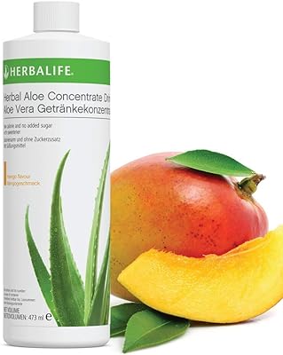 Concentré à base de plantes d'aloe vera herba life - mangue, demi-litre