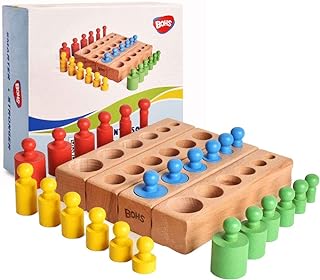 Bohs mini cylindre montessori à 6 poignées avec poignée - 6,7 pouces