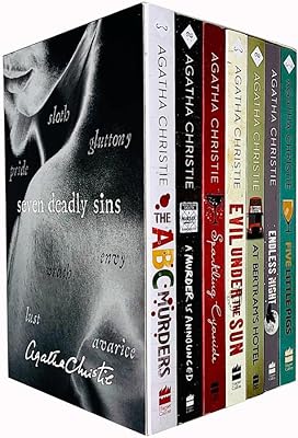 Coffret de 7 livres de la collection seven deadly sins d'agatha christie