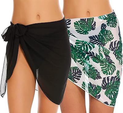 Maillot de bain paréo de plage pour femmes, jupe portefeuille, cache-maillot, bikini, maillots