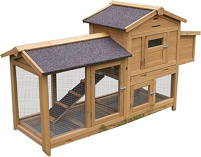 Cage à poulet, grand poulailler en bois pour poulets, cage à poulet