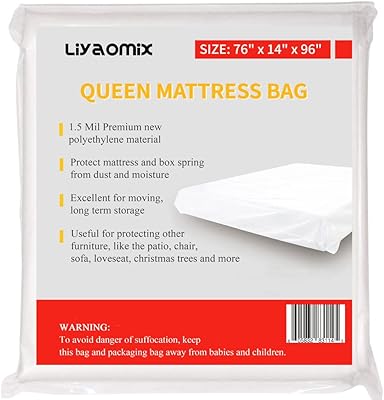 Sac à matelas liaomix full xl/queen pour le transport et le rangement, 1,5