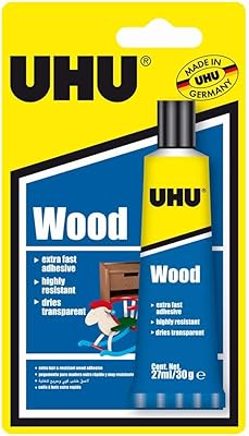 Adhésif à bois uhu 3-37586, 27 ml, adhésif de modelage et de réparation