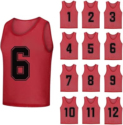 Shijixing lot de 12 (1-12) numérotés paynes/bavoirs d'entraînement de football/maillots de basket-ball pour enfants, jeunes et adultes. Découvrez le shopping sans frontières avec Diaytar Sénégal