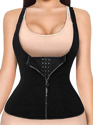 The white shop serre-taille pour femme, gilet de sport d'entraînement avec fermeture éclair