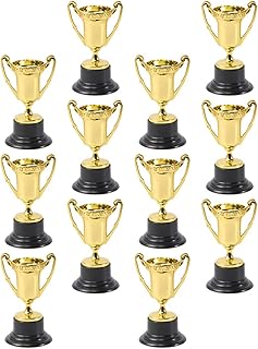 Toy & una 12 pièces de gobelets de concours en plastique doré, gagnant