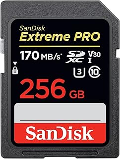 Carte sdxc sandisk extreme pro 256 go 170 mbps classe 30