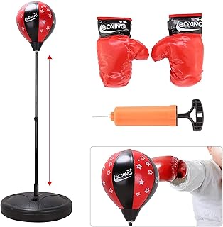 Sac de boxe pour enfants, ensemble de boxe avec sac de frappe réglable pour enfants, base debout avec ressort plus solide et gants de boxe, jouets cadeaux pour garçons et filles. Consommez mieux avec Diaytar, votre marketplace discount