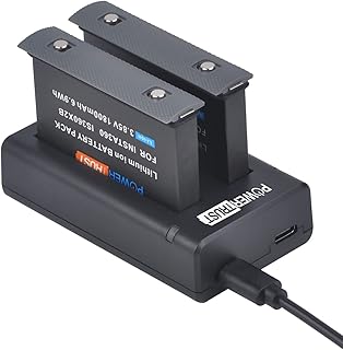 Batterie rechargeable powertrust 1800 mah (paquet de 2) et double chargeur usb compatible avec la caméra insta360 one x2. Transformez votre façon de consommer avec Diaytar Sénégal