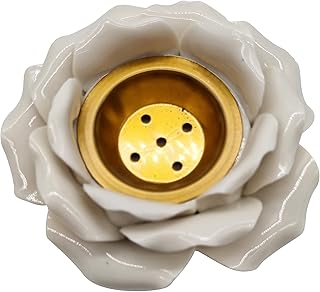 Brûle-encens en céramique en forme de fleur bean love (blanc). Diaytar : L'e-commerce accessible à tous les Sénégalais