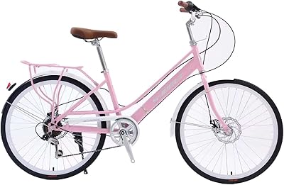 Vélo de ville gt-wheel pour femme de mic v avec porte-bagages arrière, shimano