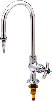 T & small brass bl-5705-02 lab mono avec température col de cygne pivotant