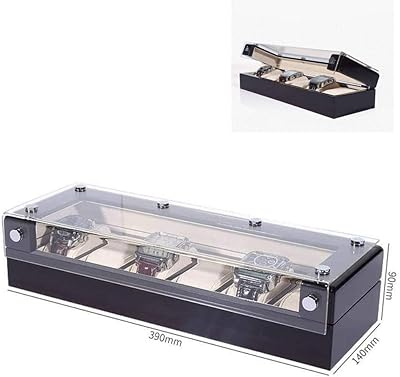 Ajh shaker de montre organisateur de boîte de montre pour hommes en bois