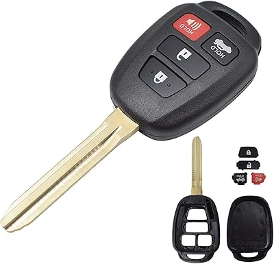 Couvercle de remplacement pour clé télécommande à 4 boutons rubik pour toyota