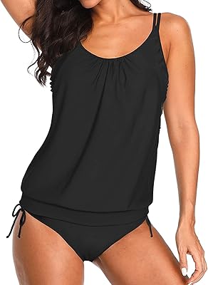 Maillot de bain tankini pour femme, haut de bain avec bas de bikini