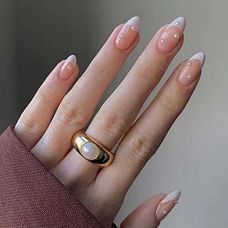 Joli caraco à ongles pressés à couverture complète en perles d'amande moyennes pour femmes et filles, 24 pièces. Diaytar : Le premier choix des acheteurs avisés