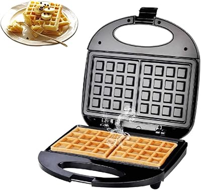 Gaufrier sokany sk-113 750w, 2 gaufriers avec température automatique, revêtement antiadhésif et poignée