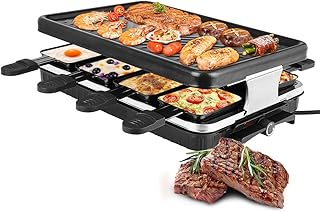Gril électrique sans fumée, machine à barbecue multifonctionnelle 1300 w, plaque de gril