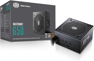 Alimentation modulaire sans ventilateur cooler master 650 w alimentation certifiée bronze 80 plus