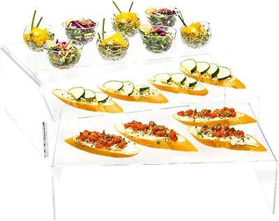Présentoir de buffet en acrylique transparent clear tech - 3 tailles - 1