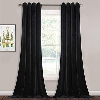Rideaux occultants élégants en velours doux, assombrissant, rideaux en velours à isolation thermique
