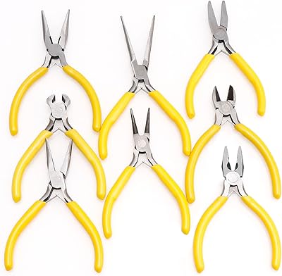 8 pièces de petites pinces à bijoux, pinces de 5 pouces, petites pinces