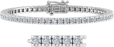 Bracelet tennis diamant 2,77 ct à 4 ct en or 10 carats