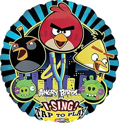 Ballon lonballoon angry birds sing-a-toon, taille 28 pouces, conçu avec des personnages