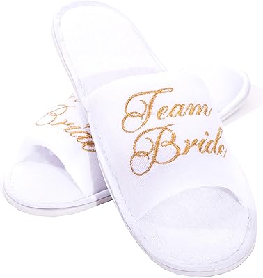 Alandra gifts team bride spa chaussons, unisexe, taille unique, blanc