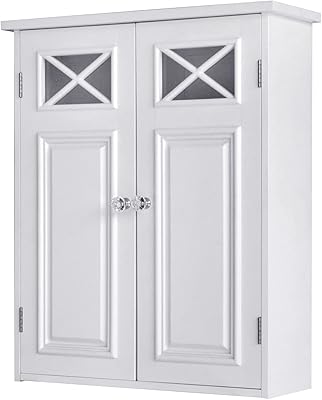 Armoire de rangement yanhao, armoire murale amovible en bois fashions home avec moulure