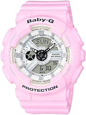 Montre à quartz pour femme baby g, affichage analogique-numérique et bracelet en résine
