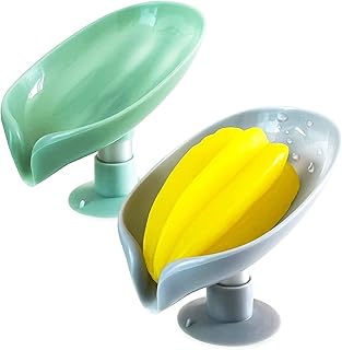 Porte-savon auto-drainant bhajan leaf porte-savon de salle de bain facile à nettoyer