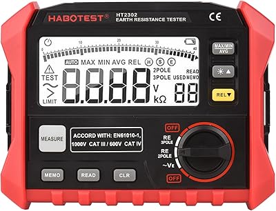 Testeur de résistance de terre numérique ht2302 0 ohm à 4k ohm 100