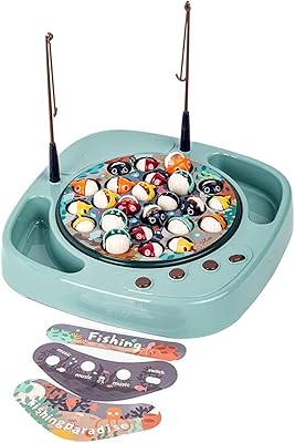 Ensemble de jouets de pêche avec planche rotative avec interrupteur marche-arrêt de la musique