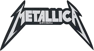 Logo metallica unisexe noir et blanc, 100% polyester