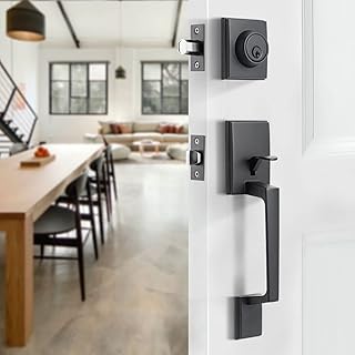 Ensemble de poignées de porte avant robustes natsukage, ensemble de poignées d'entrée noir