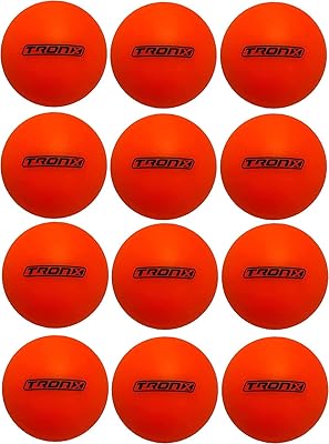Balles de hockey de rue paquet de 12 extérieures orange officielles