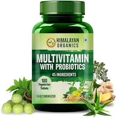 Multivitamine himalaya organics pour hommes et femmes avec 40 ingrédients - 180 comprimés