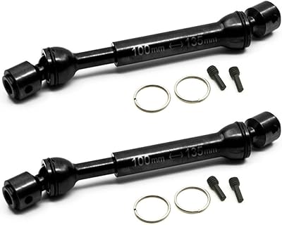 2pcs 100mm-135mm arbres de moteur en acier pour 1/10 roll axial / scx10