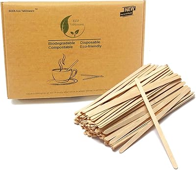Bâton agitateur en bois jetable pour cocktail, thé, café, biodégradable et respectueux de l'environnement - 140 mm, paquet de 1000. Diaytar Sénégal : Qualité garantie, prix imbattables, livraison rapide