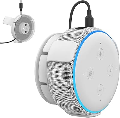 Support mural de style aha pour haut-parleurs echo dot 3ème génération smart home