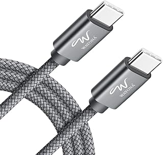 Câble de charge rapide wiona usb c vers usb c 65w pd compatible