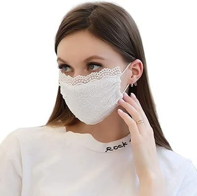 Masque en dentelle tendance msk avec joli cache-perles, décoration de bijoux pour femmes