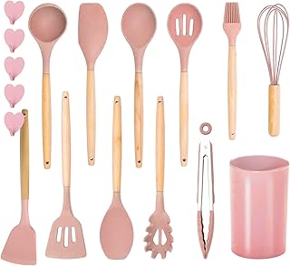 Ensemble d'ustensiles de cuisine en silicone ocuzz®, 11 pièces, batterie de cuisine antiadhésive