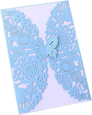 10 pièces de cartes d'invitation de mariage découpées au laser à motif floral