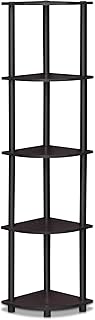 Étagère d'angle polyvalente turn-n-tube à 5 niveaux varino, 1 paquet, noyer foncé